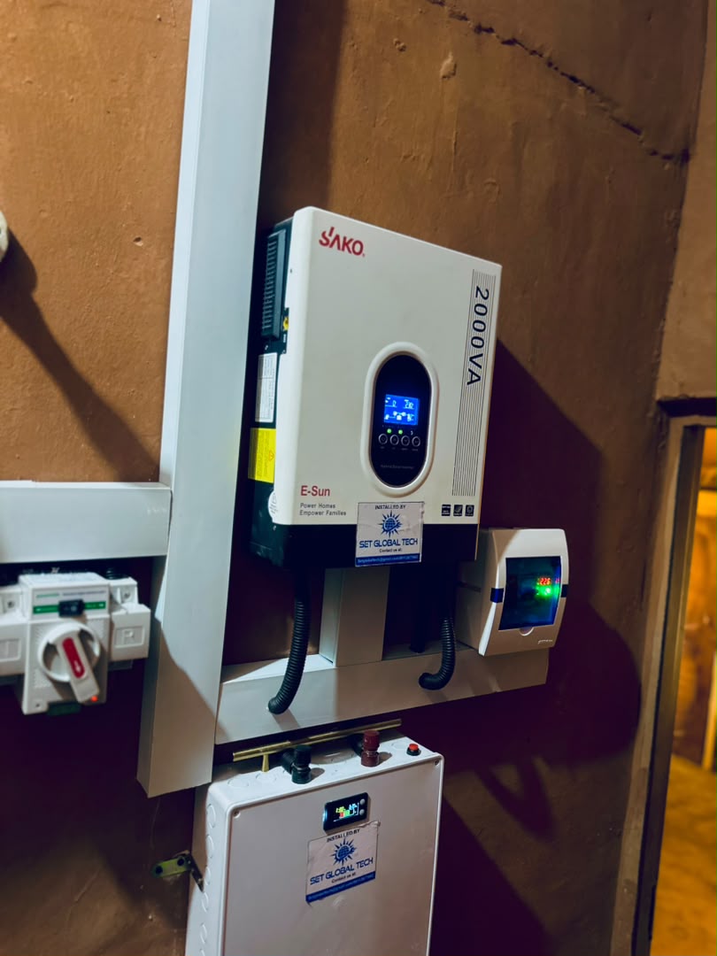 Another view of the ₦1.1 million solar installation