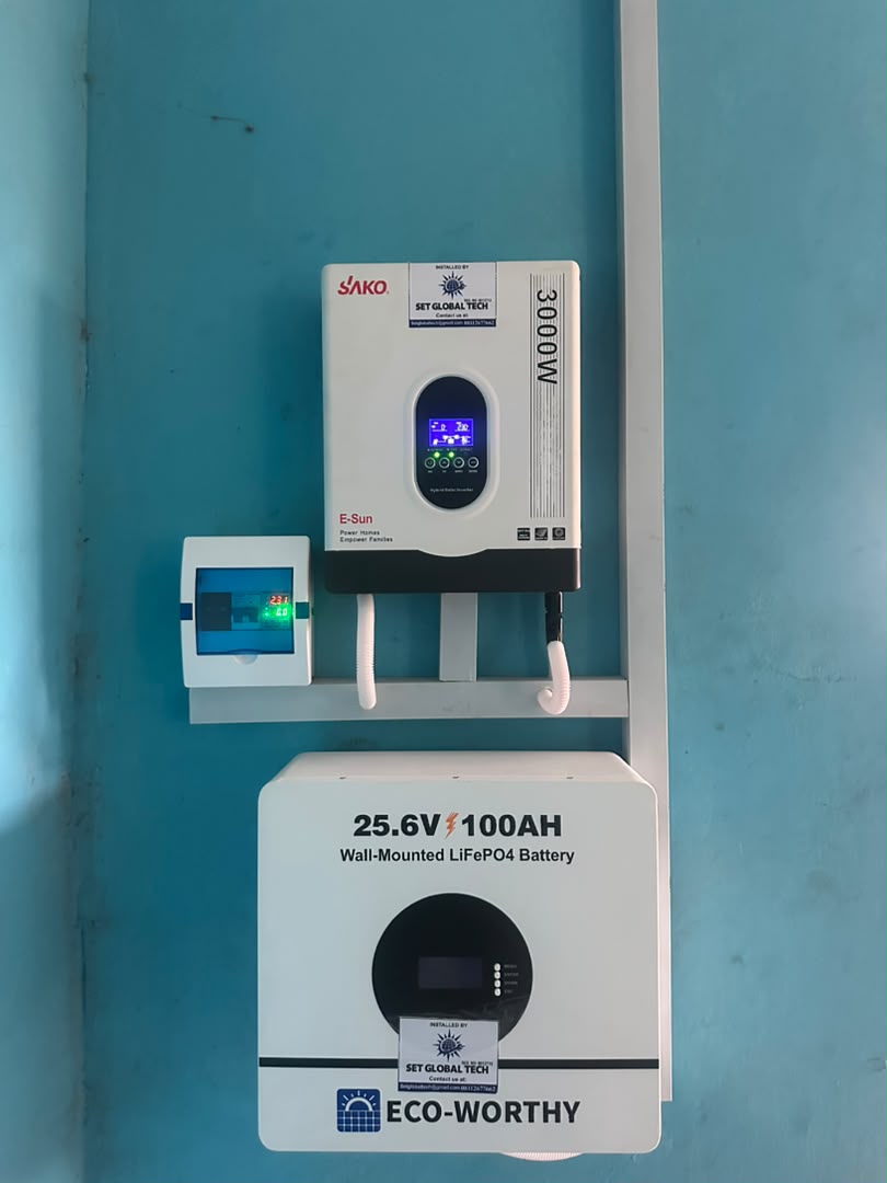 Installed ₦1.75 million solar system, 3kVA inverter and 24V lithium battery