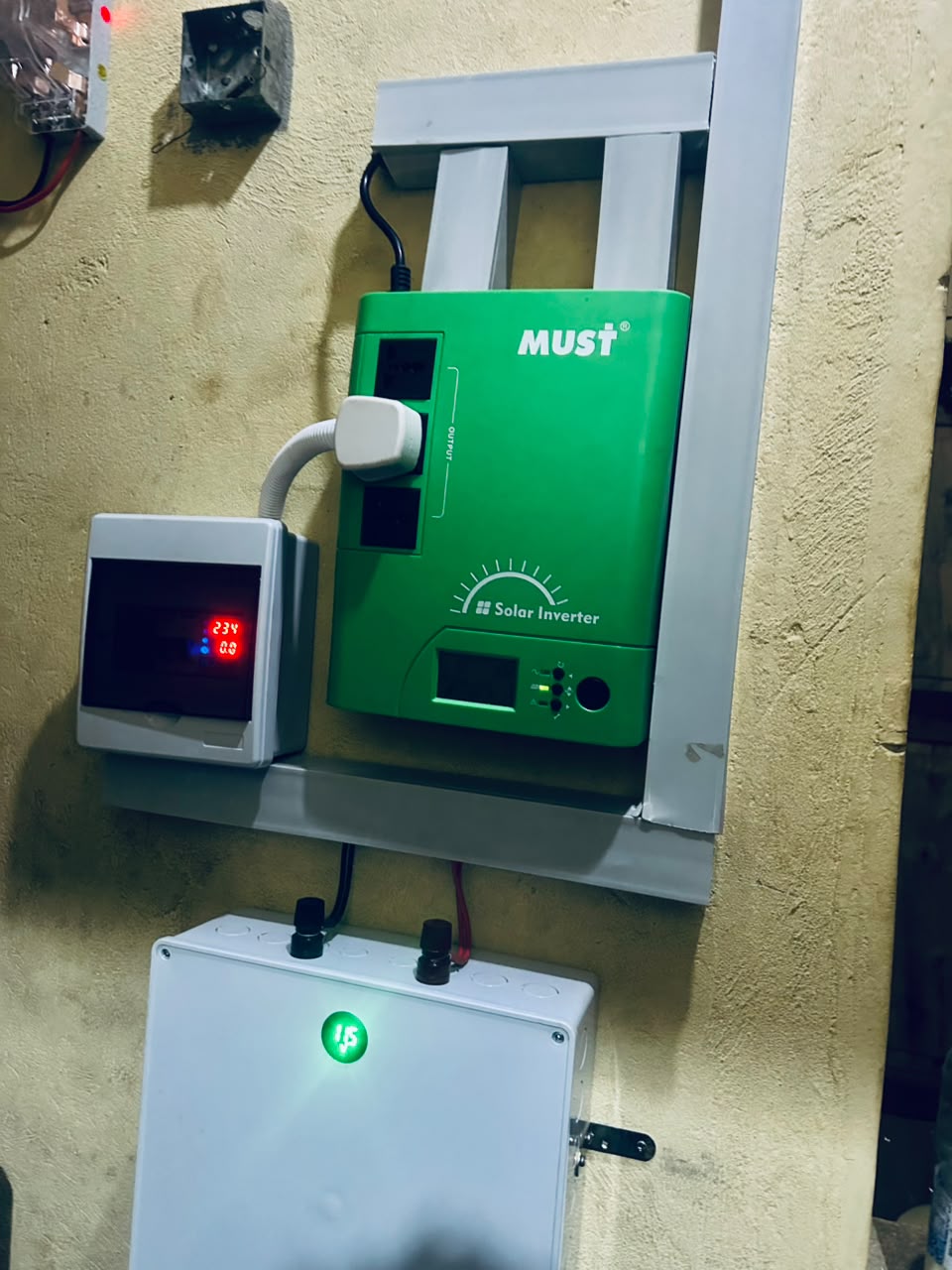 Installed ₦700,000 solar system with a green hybrid inverter and lithium battery