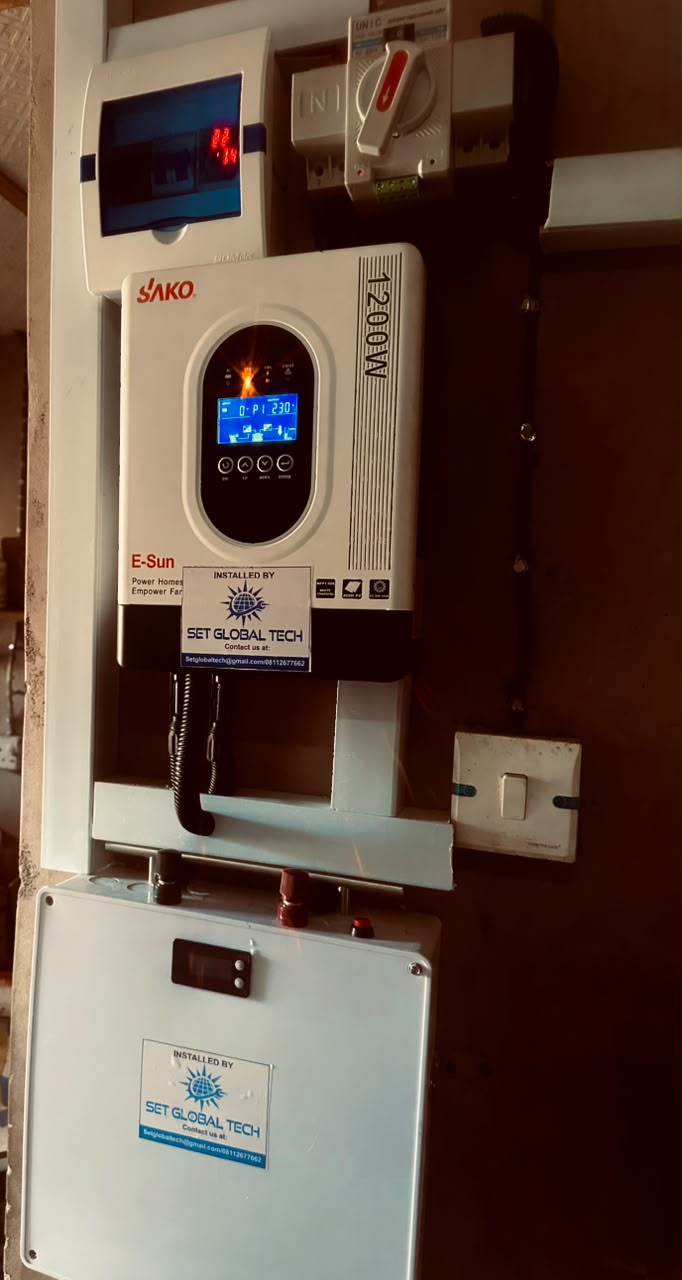 Installed ₦850,000 solar system, 1.2kVA inverter and battery